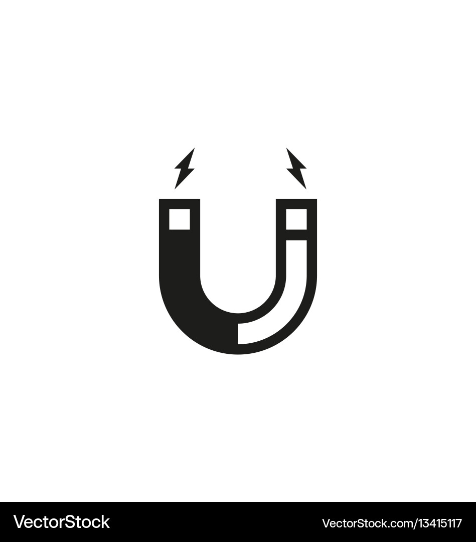 Attention Magnet Symbol Vector Image