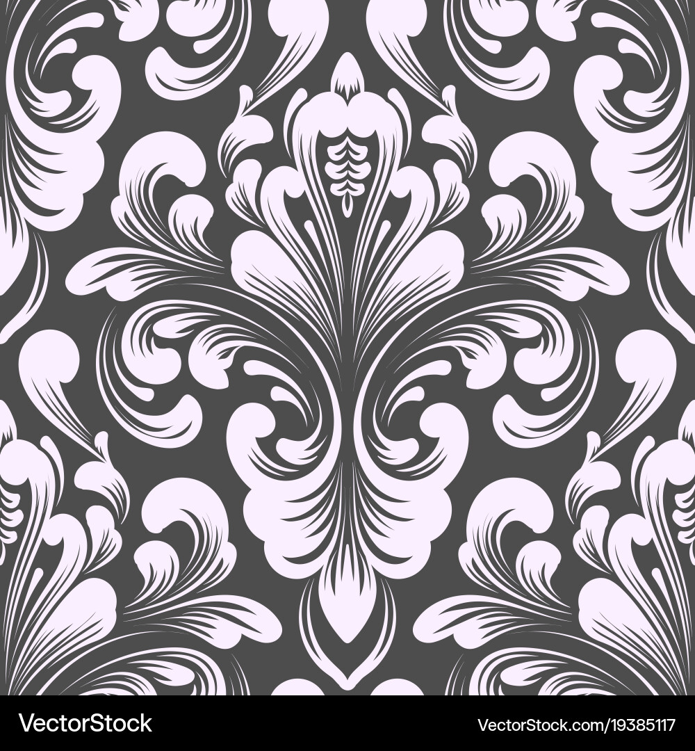 Damask seamless pattern element classical vector image