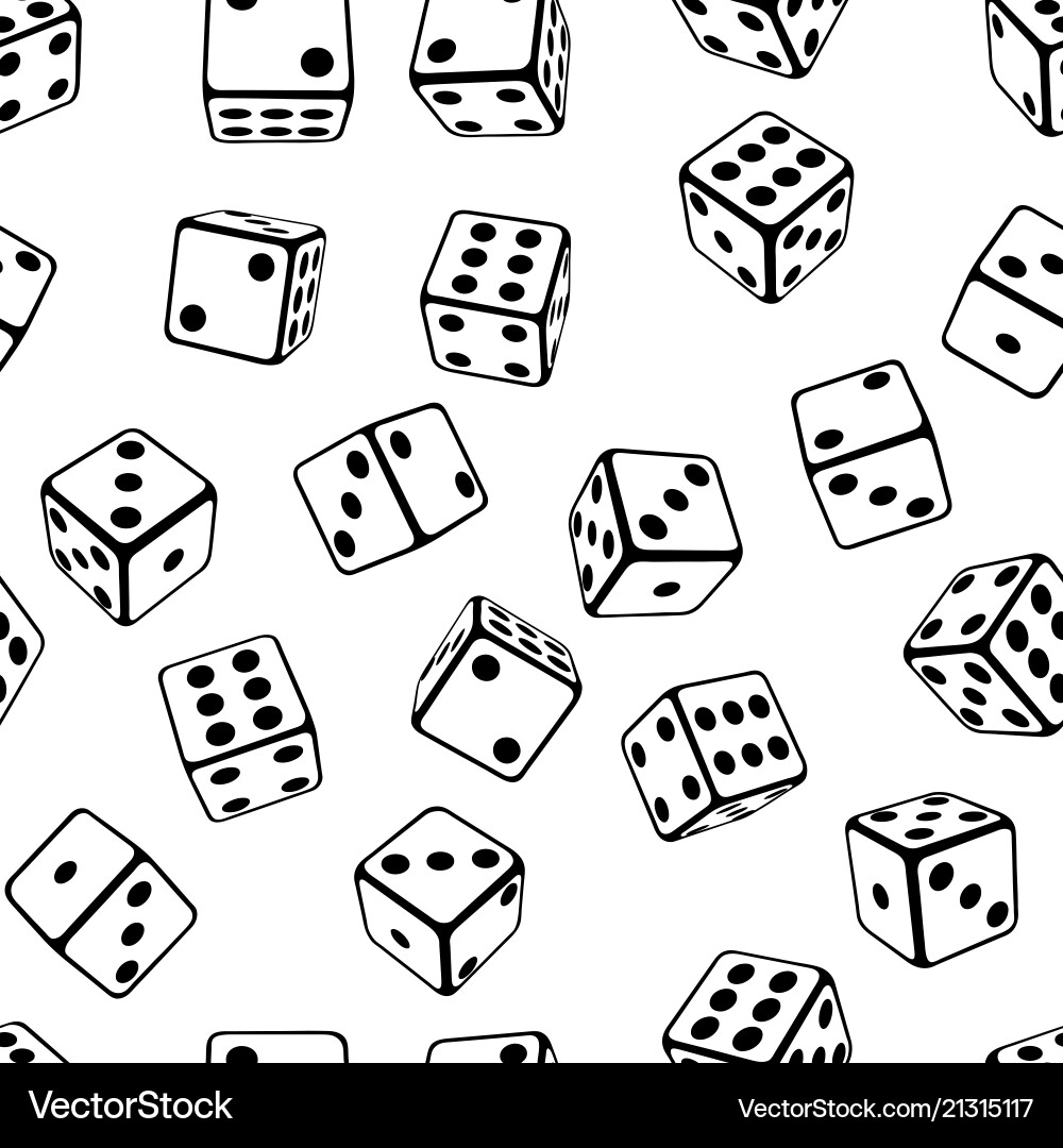 Dice Pattern Background vector image