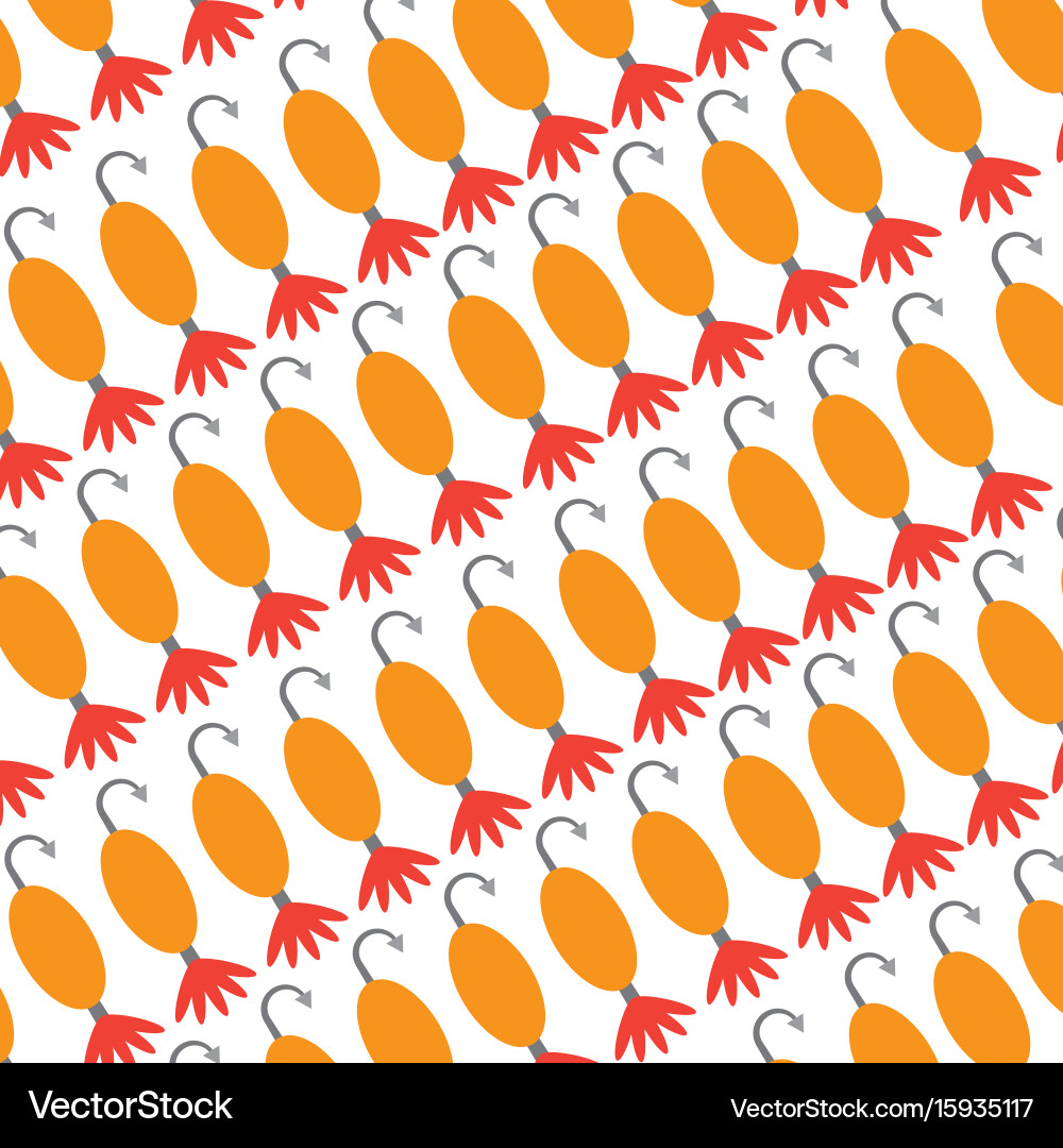 Fish hook pattern background Vector Image