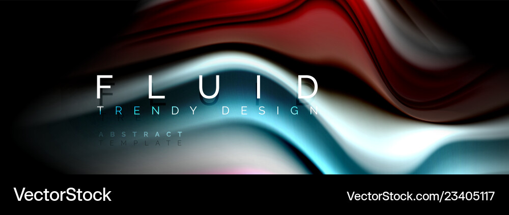 Fluid wave line background or pattern geometric Vector Image