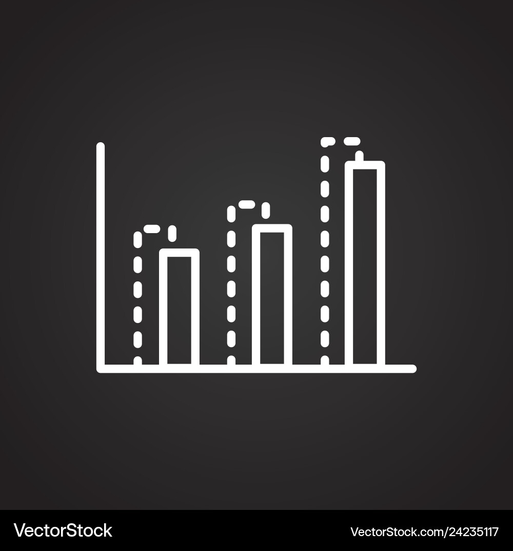 Graph line icon on background for graphic and web Graph line icon on background for graphic and web Vector Image