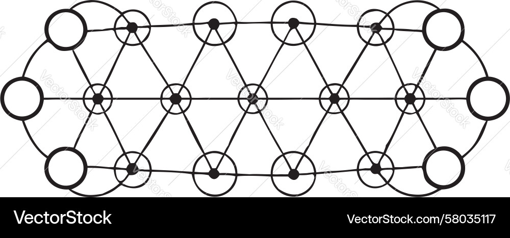 Interconnected Data Network Vector Image