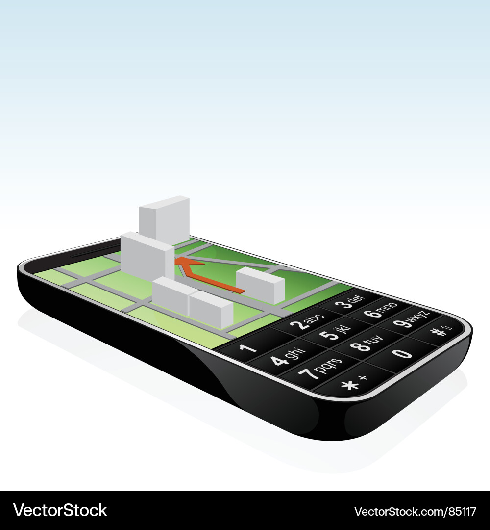 Mobile Navigation App Icon Vector Image