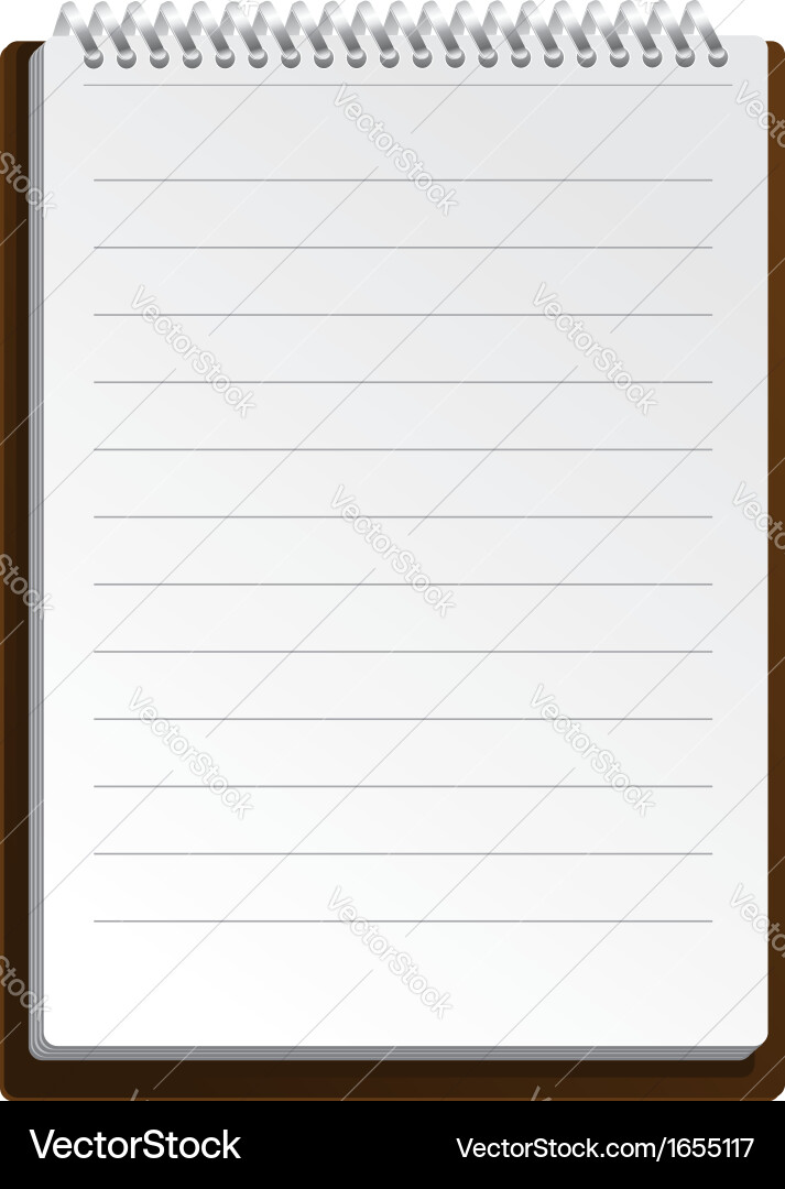 Notebook with Line Pattern Vector Image