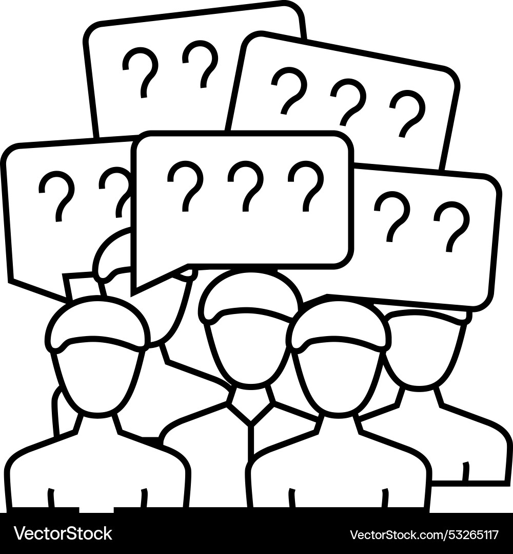 Qa session line icon Qa session line icon vector image