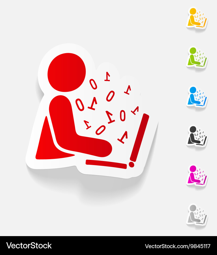 Realistic design element hacker Vector Image