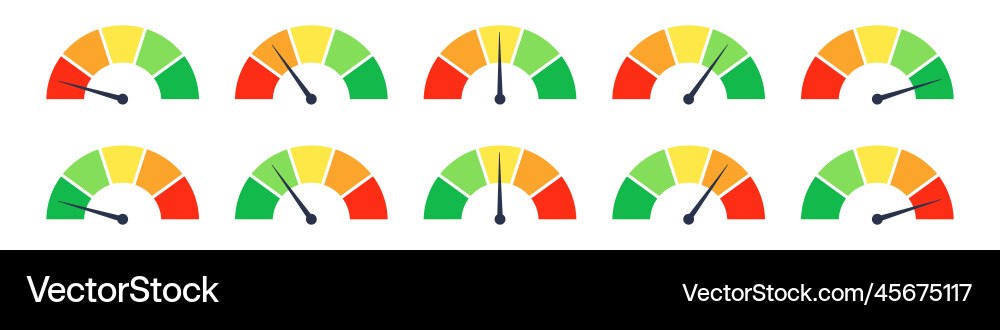 Scale meter with low high and medium bar level Scale meter with low high and medium bar level vector image