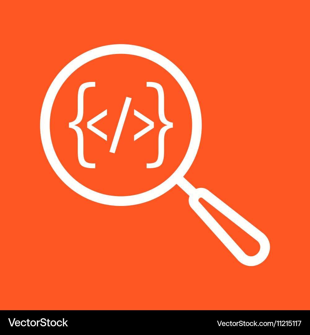 Search from code Vector Image