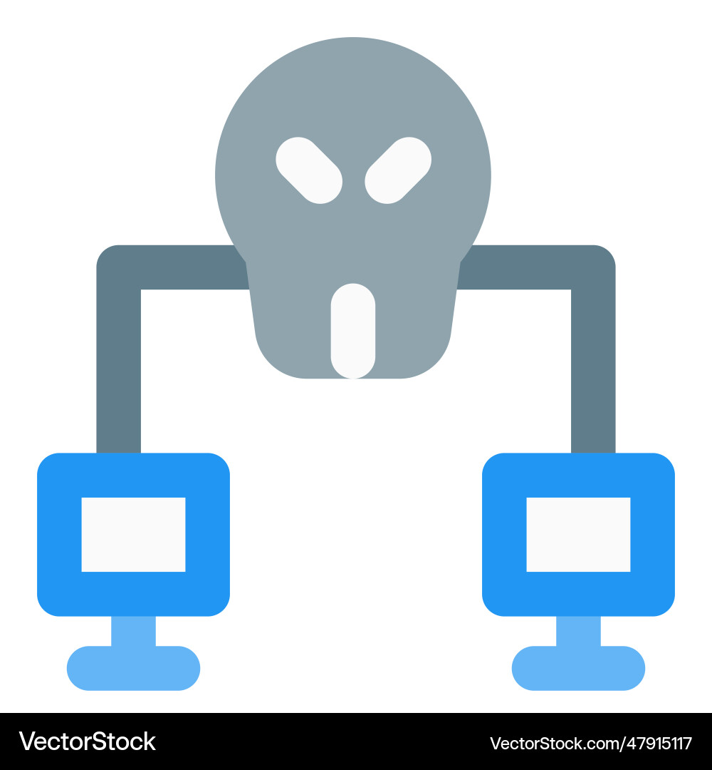 Skull a malware used for hacking networks Vector Image