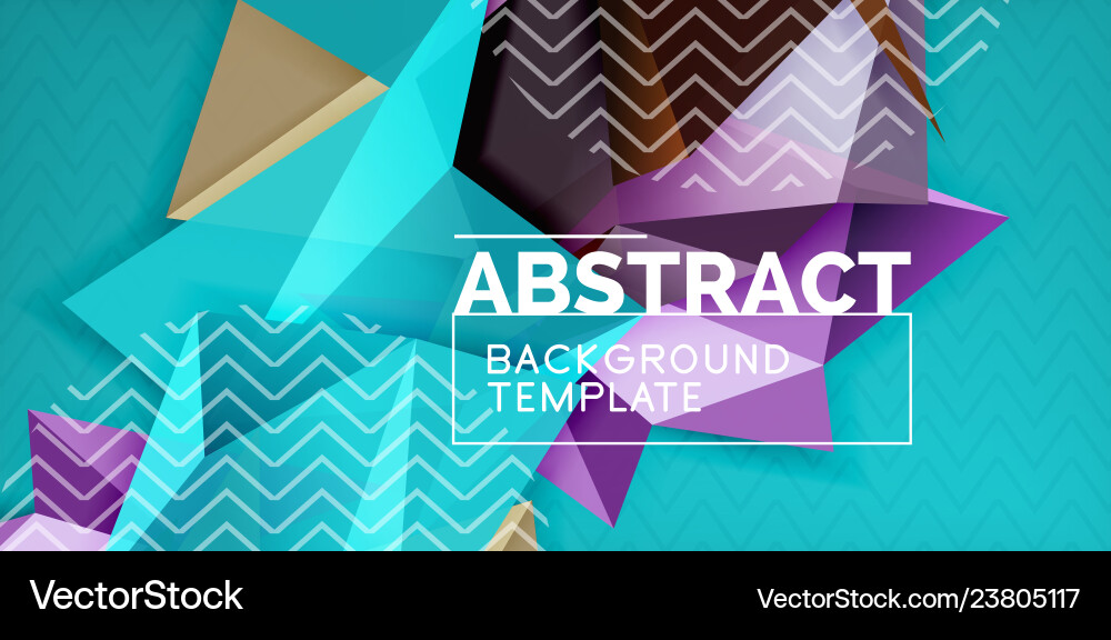 Triangular low poly background design Triangular low poly background design vector image