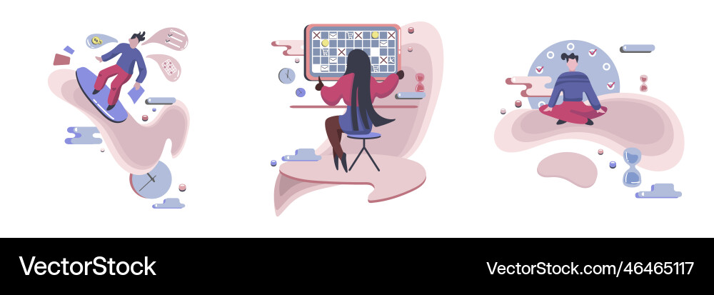 Work activity and efficiency performance vector image