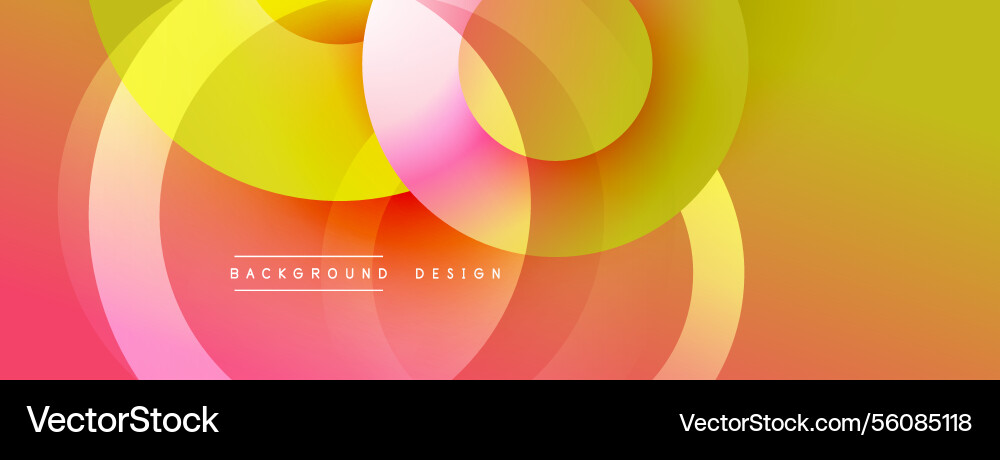 Abstract composition with layered circular Vector Image