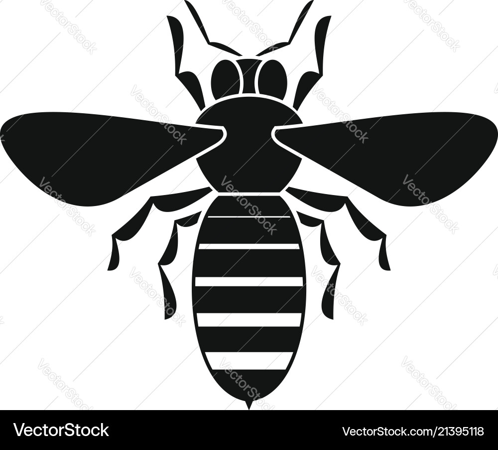 Bee icon simple style Bee icon simple style vector image