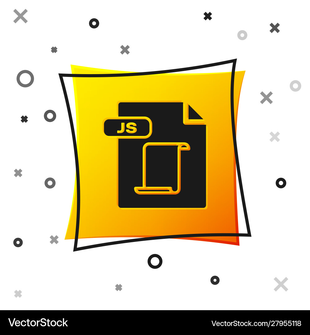 Black js file document download button icon vector image