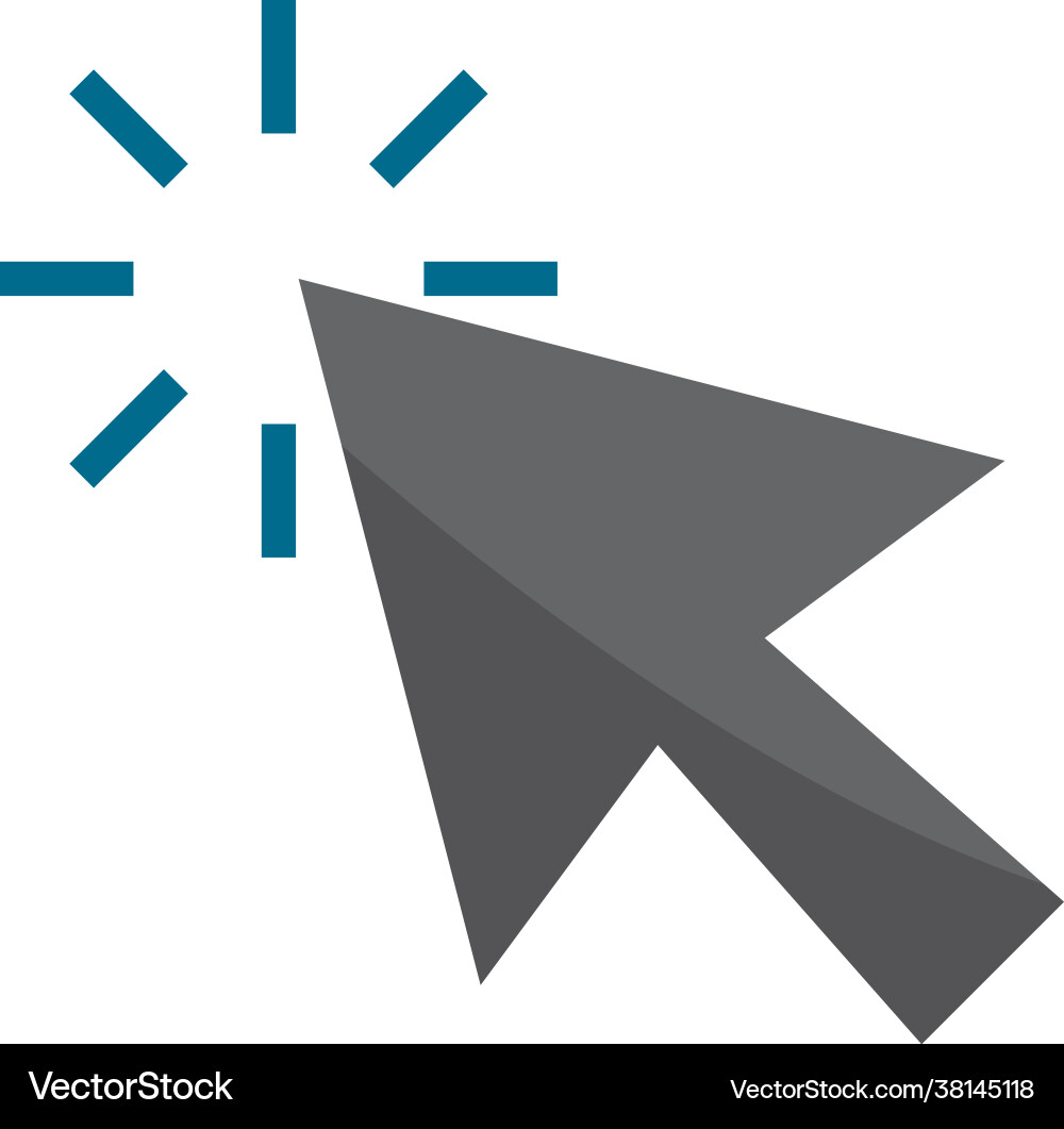 Clicking Arrow Pointer Icon Vector Image