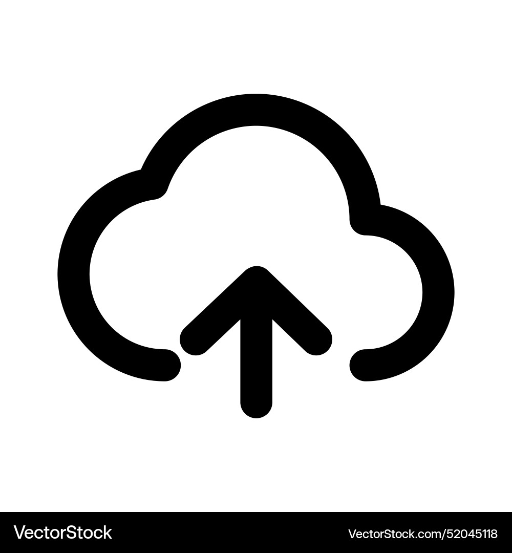 Cloud upload icon design in filled and outlined Vector Image