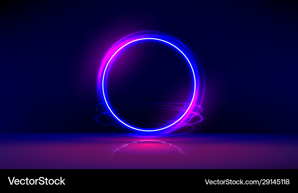 Dark abstract furistic background with circle gate Dark abstract furistic background with circle gate Vector Image