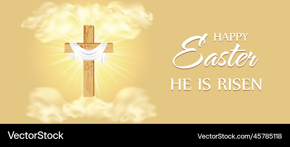 Easter rectangular background template Vector Image