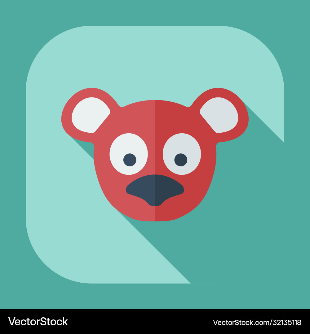 Flat modern design with shadow icons pandas Vector Image