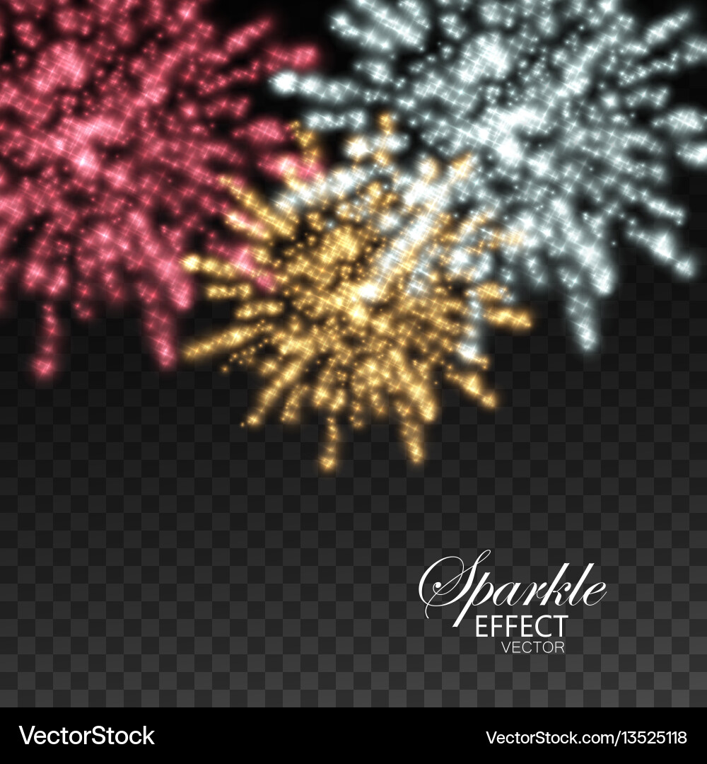 Glowing explode of sparkling particles and stras Glowing explode of sparkling particles and stras vector image