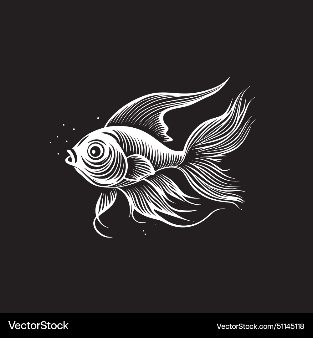 Goldfish - minimalist and simple silhouette Vector Image