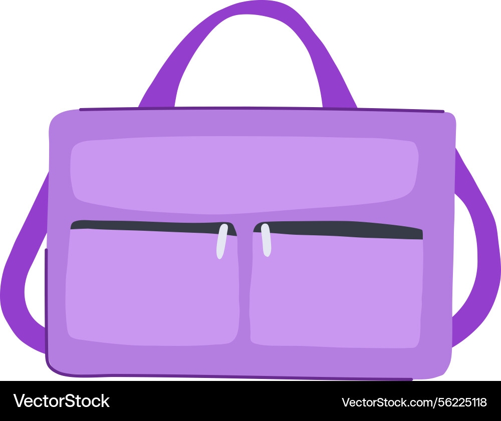 Leather laptop bag cartoon Leather laptop bag cartoon Vector Image