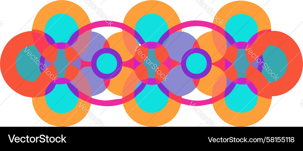 Overlapping Circles - Abstract Pattern Vector Image