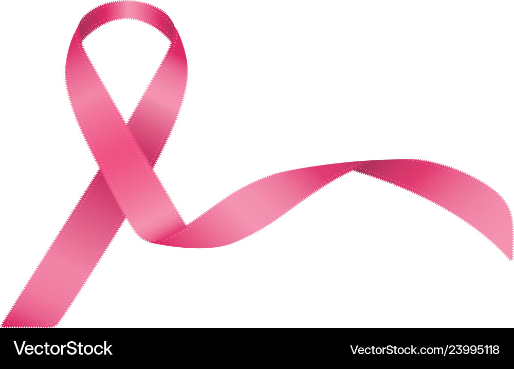 Pink Ribbon World Breast Cancer Day Vector Image