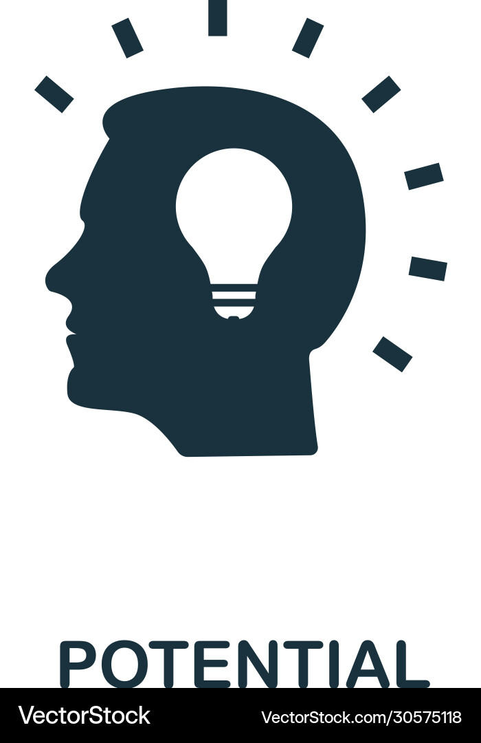 Potential icon simple element from consulting Vector Image