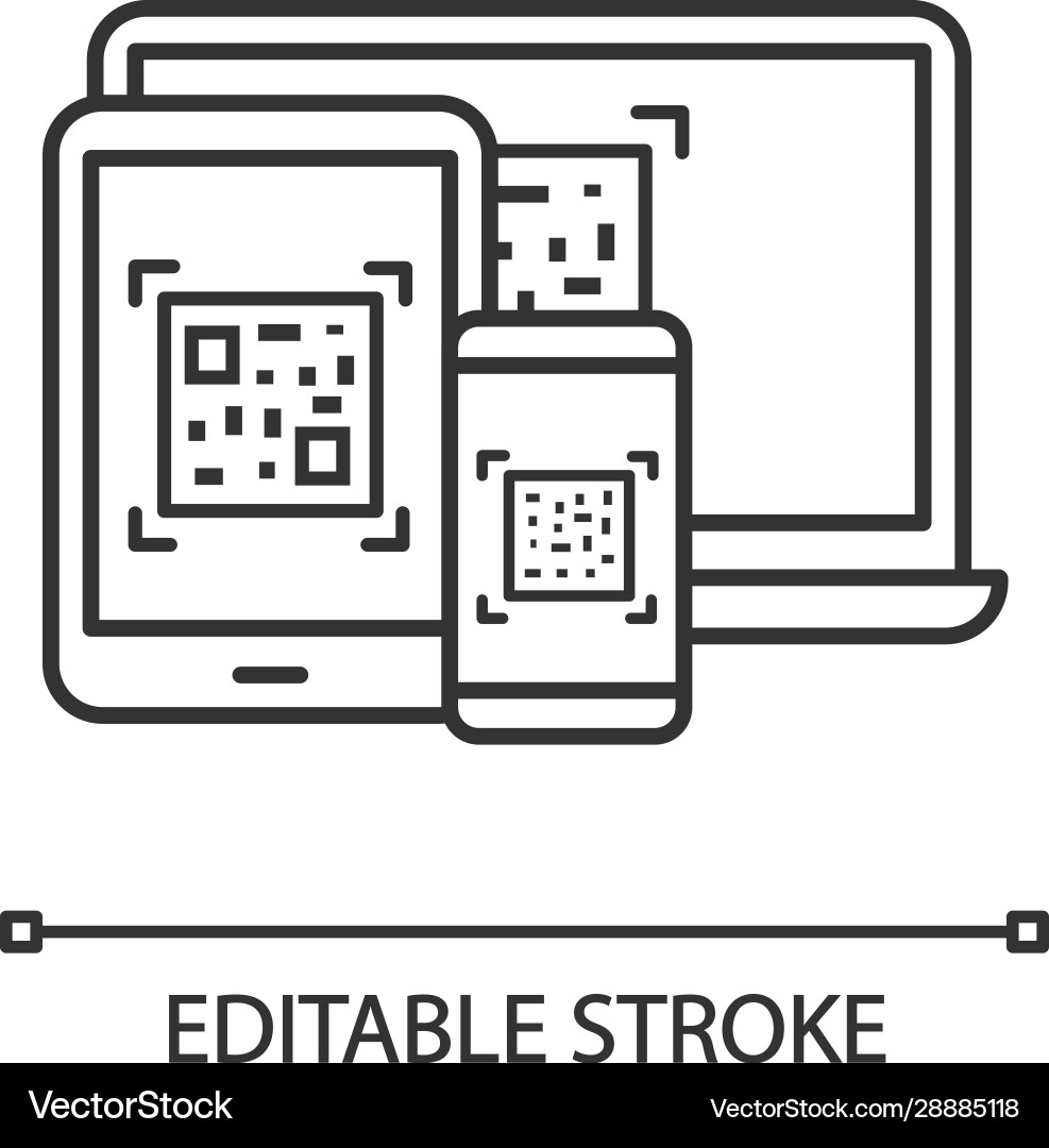 QR Code Devices Icons vector image