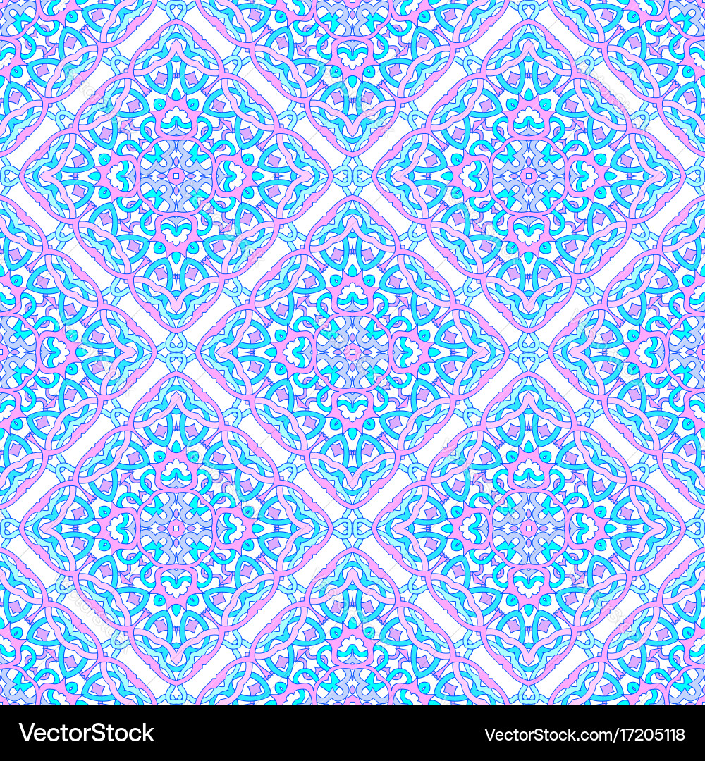Seamless pattern from abstract elements vector image