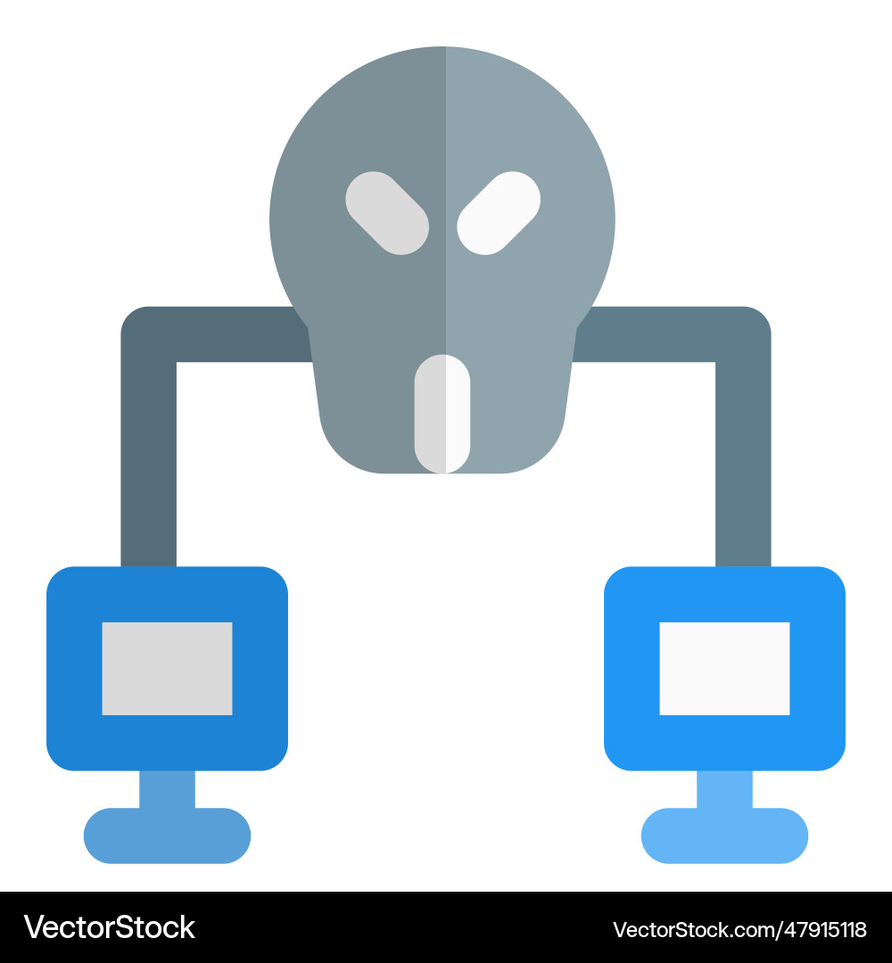 Skull a malware used for hacking networks Vector Image