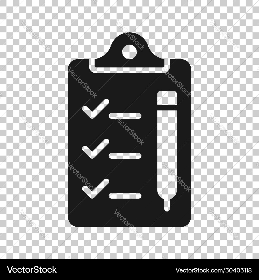 To do list icon in flat style document checklist To do list icon in flat style document checklist vector image