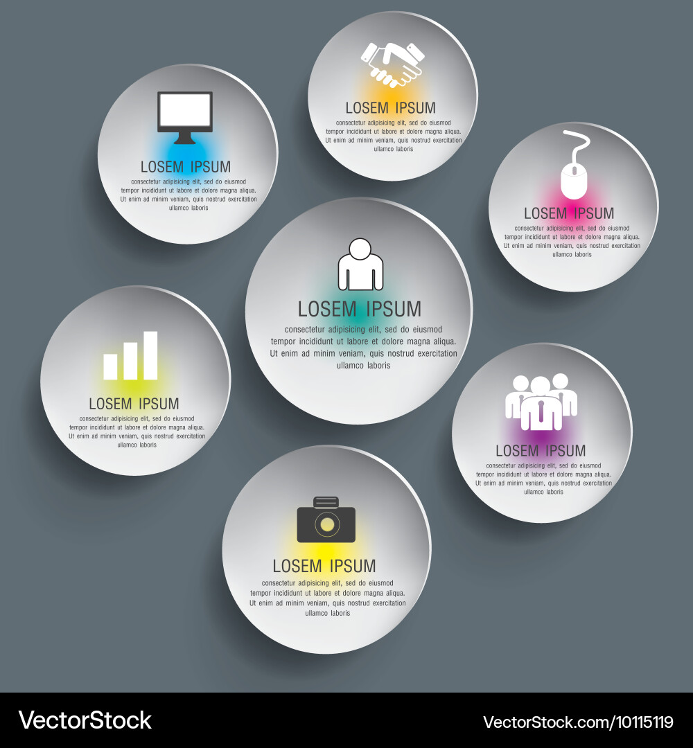 3d circle can be used for workflow layout diagram vector image