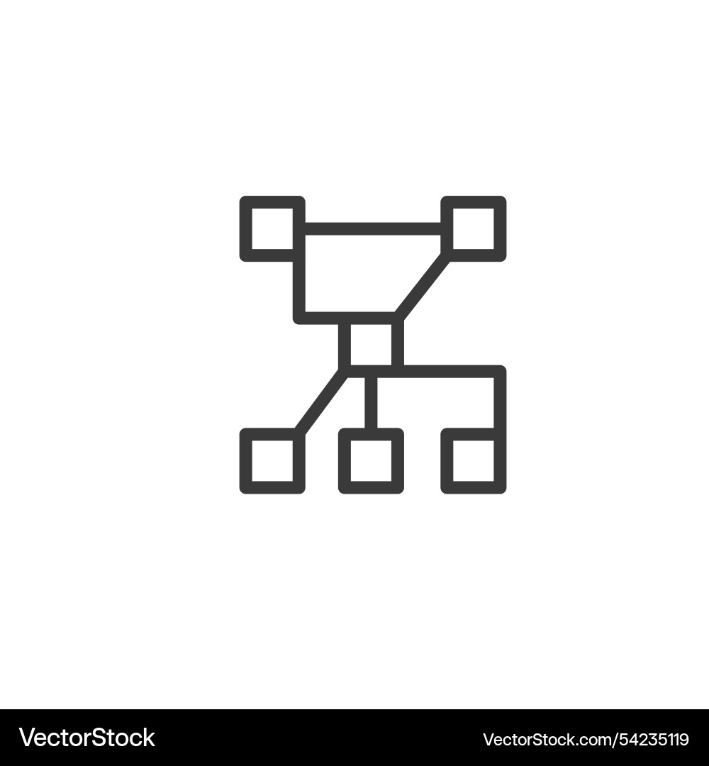 Algorithm icon in line design Algorithm icon in line design vector image