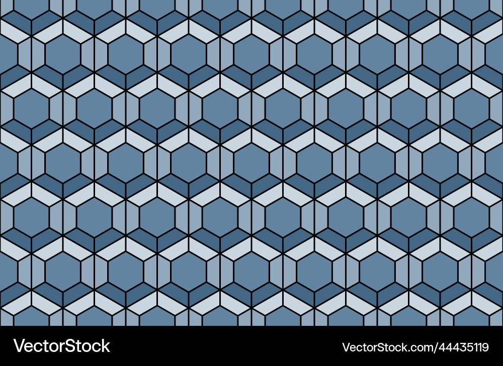 Faceted hexagons pattern vector image