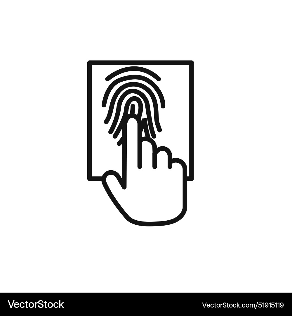 Finger authentication icon set collection for web Finger authentication icon set collection for web vector image