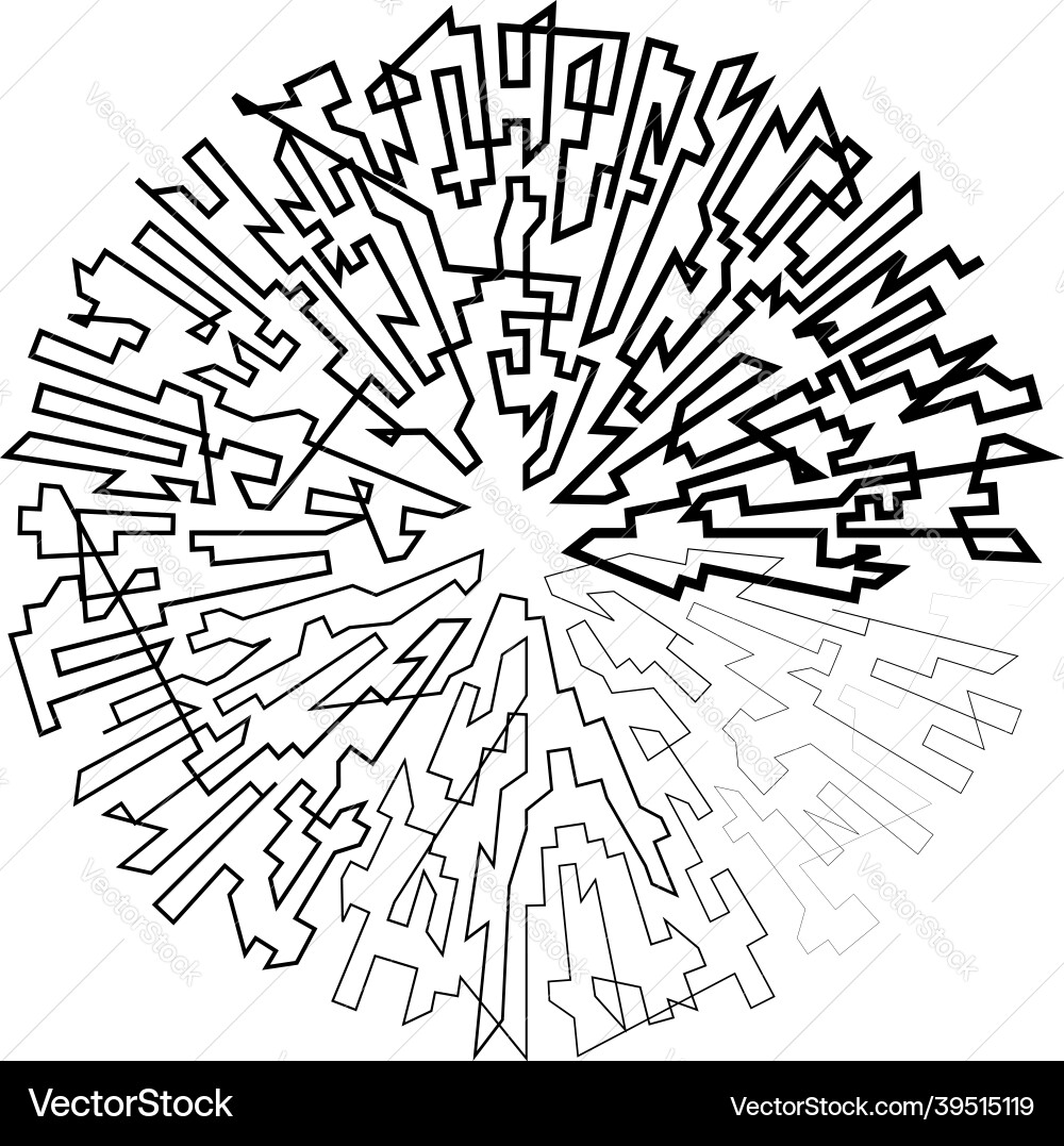 Geometric random circular element abstract Vector Image
