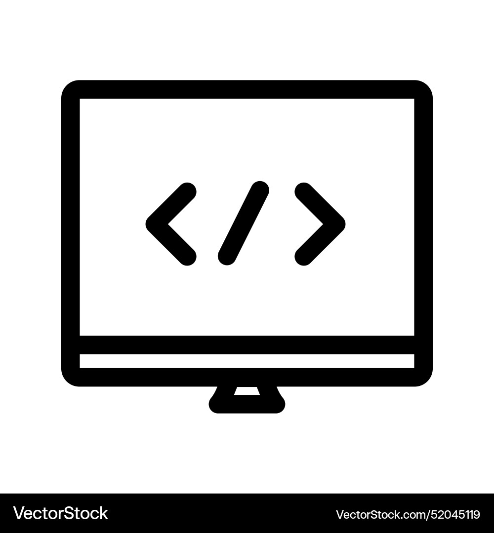 Kodierung Programm Icon Design in gefüllt und umrissen Kodierung Programm Icon Design in gefüllt und umrissen Vektorbild
