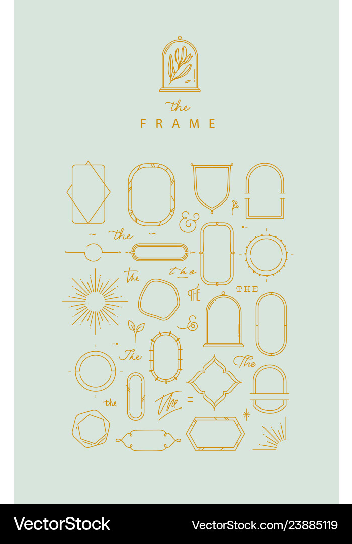 Modern frames and elements turquoise Modern frames and elements turquoise vector image