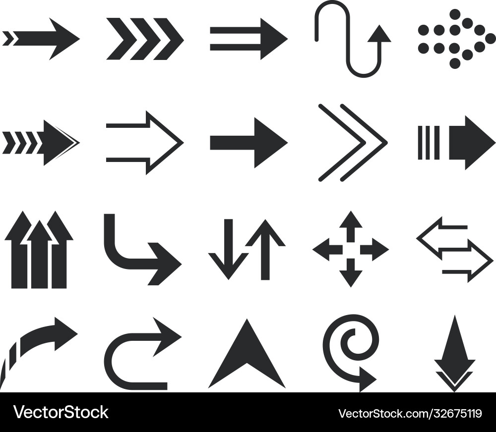 Pfeile Richtung Guide Cursor Web-Navigations-Symbole Pfeile Richtung Guide Cursor Web-Navigations-Symbole vektorbild