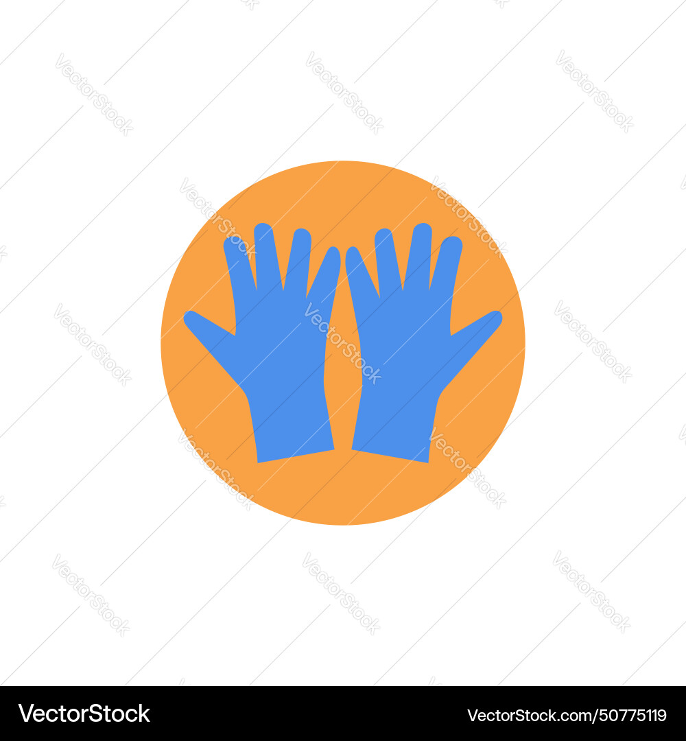 Two medical latex rubber gloves together Vector Image