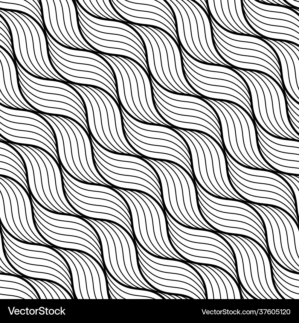 Abstract Wave Geometric Pattern Vector Image