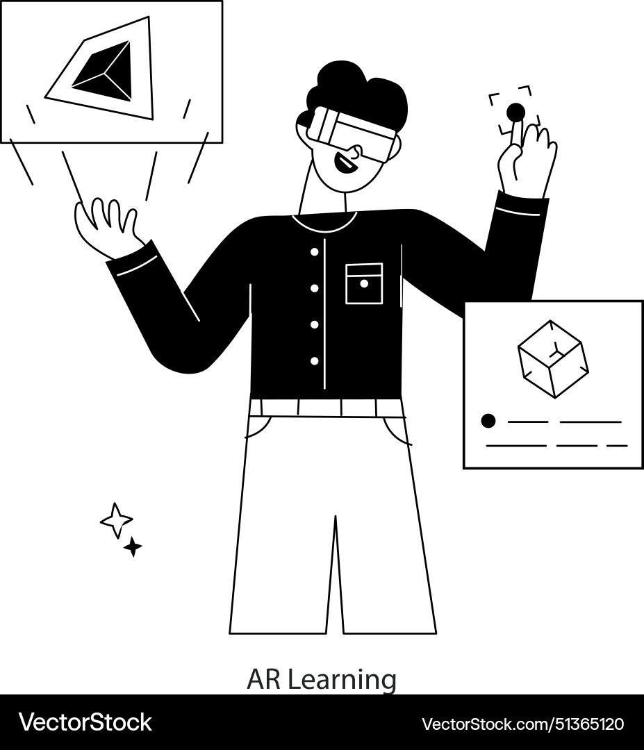 Ar education Royalty Free Vector Image - VectorStock