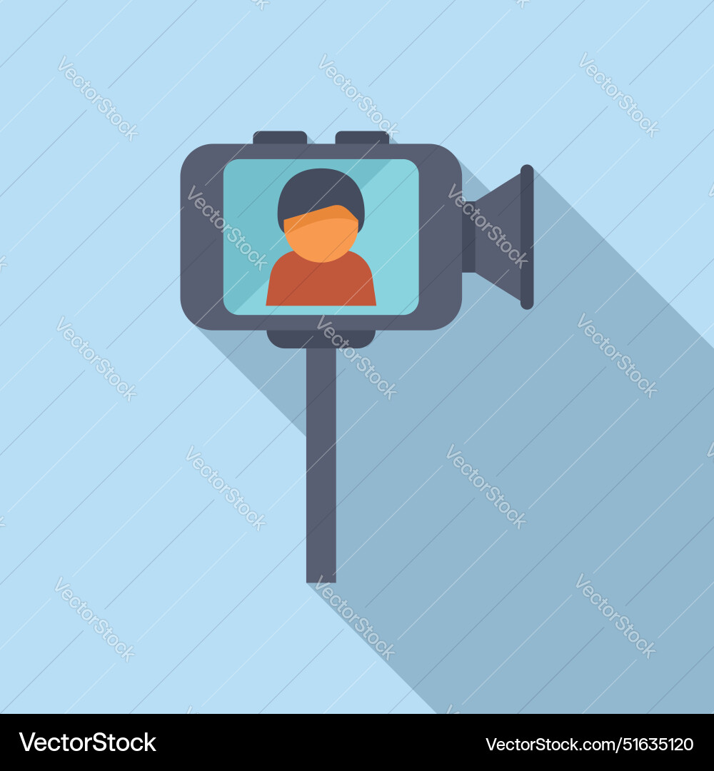 Blogger is making video content with smartphone Blogger is making video content with smartphone vector image