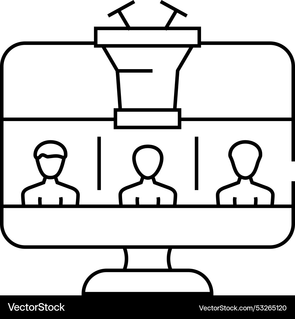 Breakout sessions line icon Breakout sessions line icon vector image