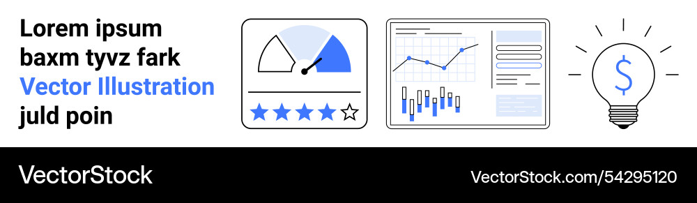 Business analytics and performance metrics Vector Image
