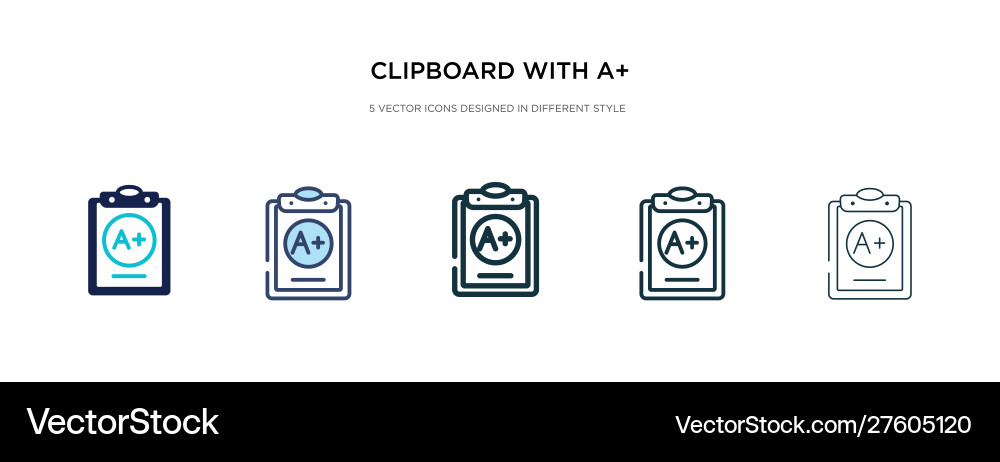 Clipboard with a icon in different style two Clipboard with a icon in different style two vector image