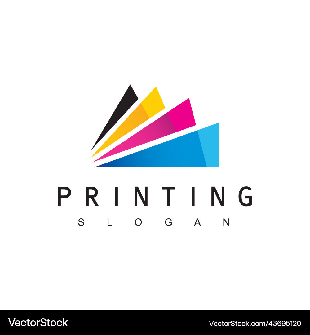 Digital print logo design template using paper Vector Image